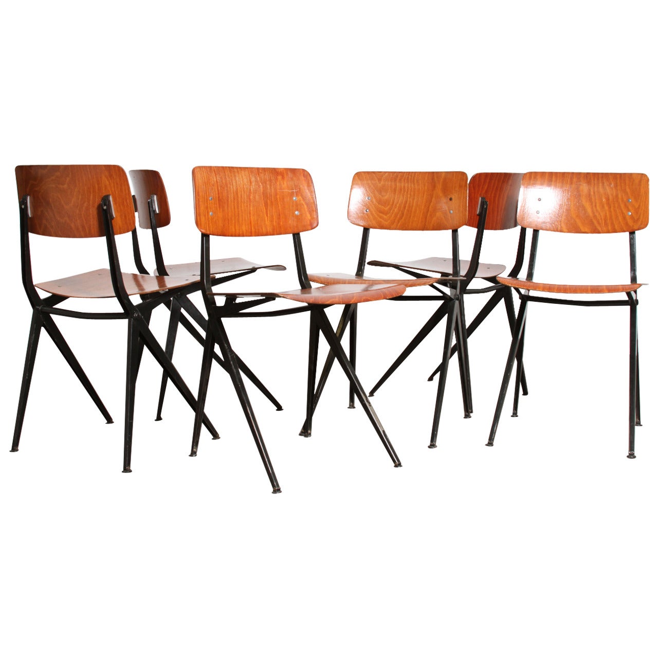 Set of Six Friso Kramer Style Result Chairs