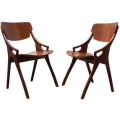 Pair of Hovmand-Olsen Teak Side Chairs