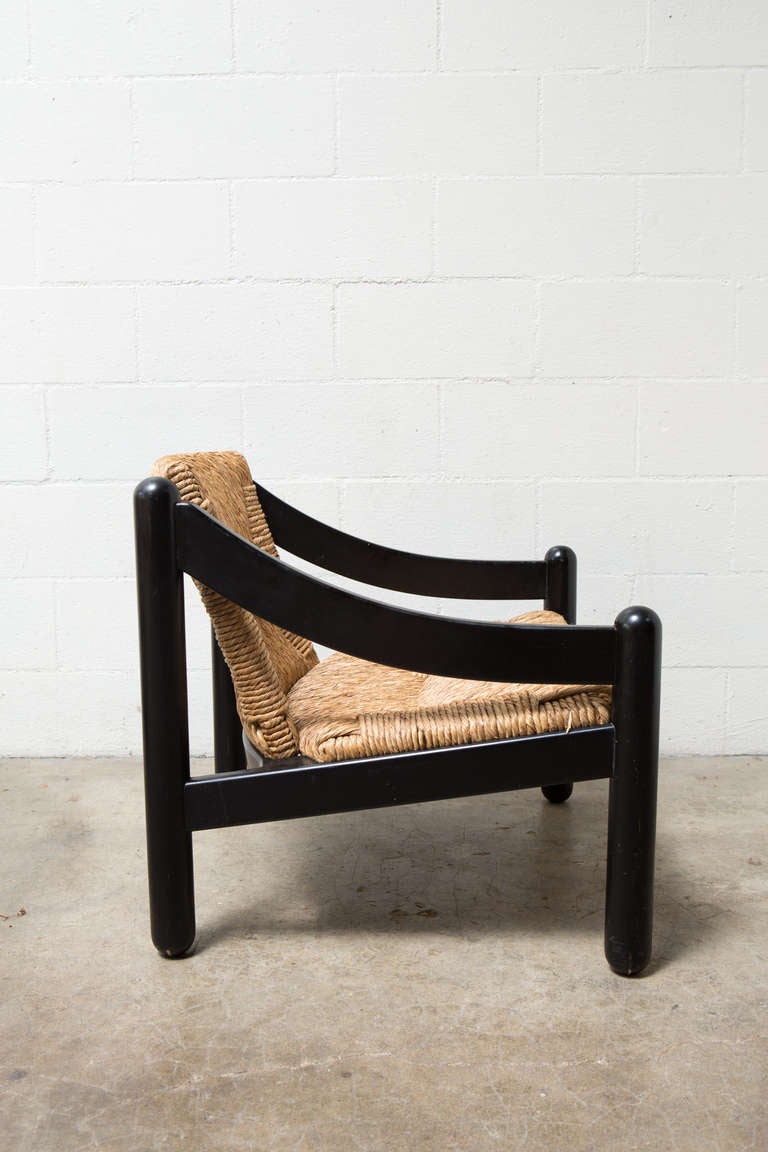 Mid-20th Century Pair of Vico Magistretti for Cassina “Carimate” Lounge Chairs