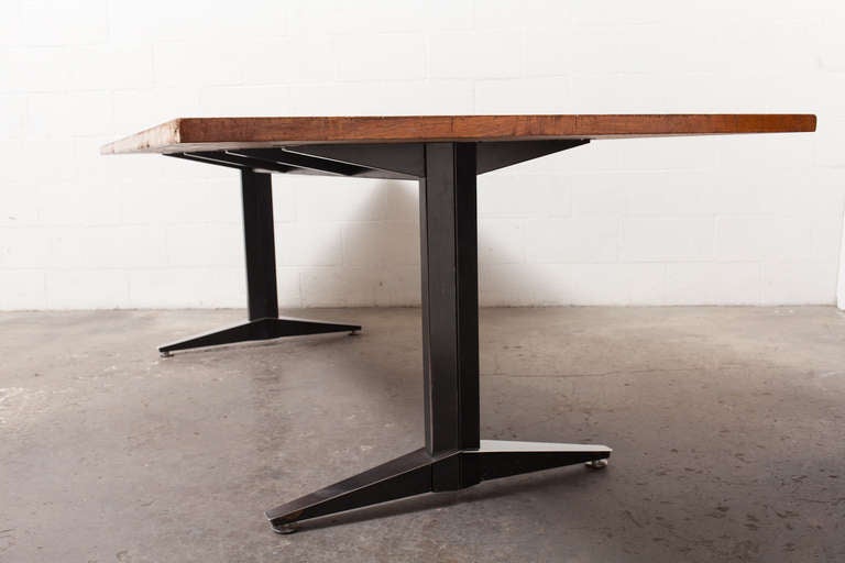 Dutch Gispen Industrial Dining or Conference Table