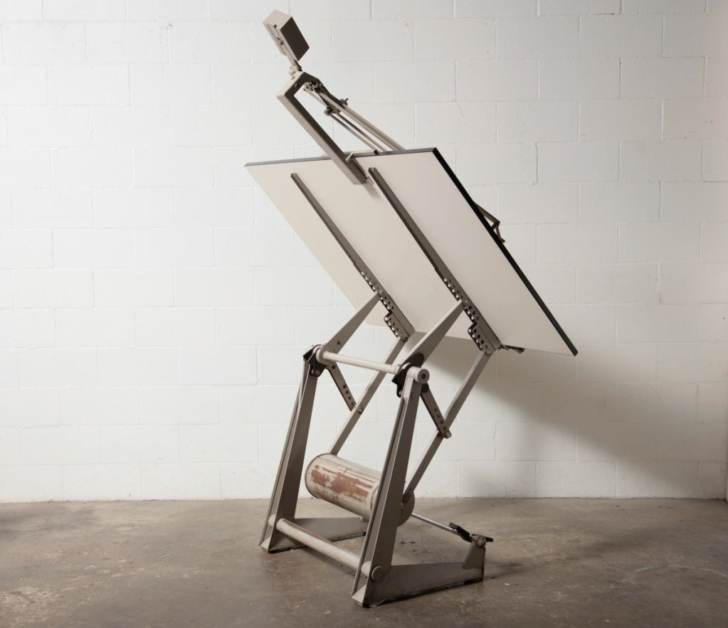 drafting table with arm
