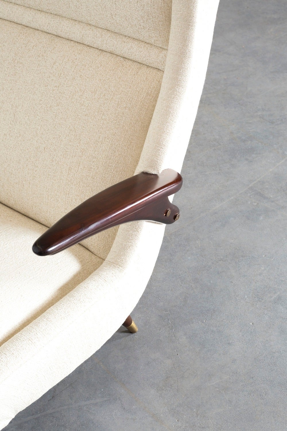 Mid-20th Century Gio Ponti Inspired Mid-Century Upholstered Sofa