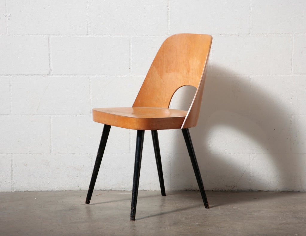 Set of 4 Thonet Barrel Back Beech Dining Chairs