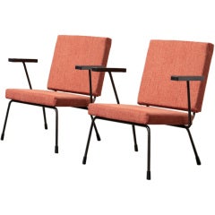 Pair of Wm. Rietveld No. 9 Lounge Chairs for Gispen