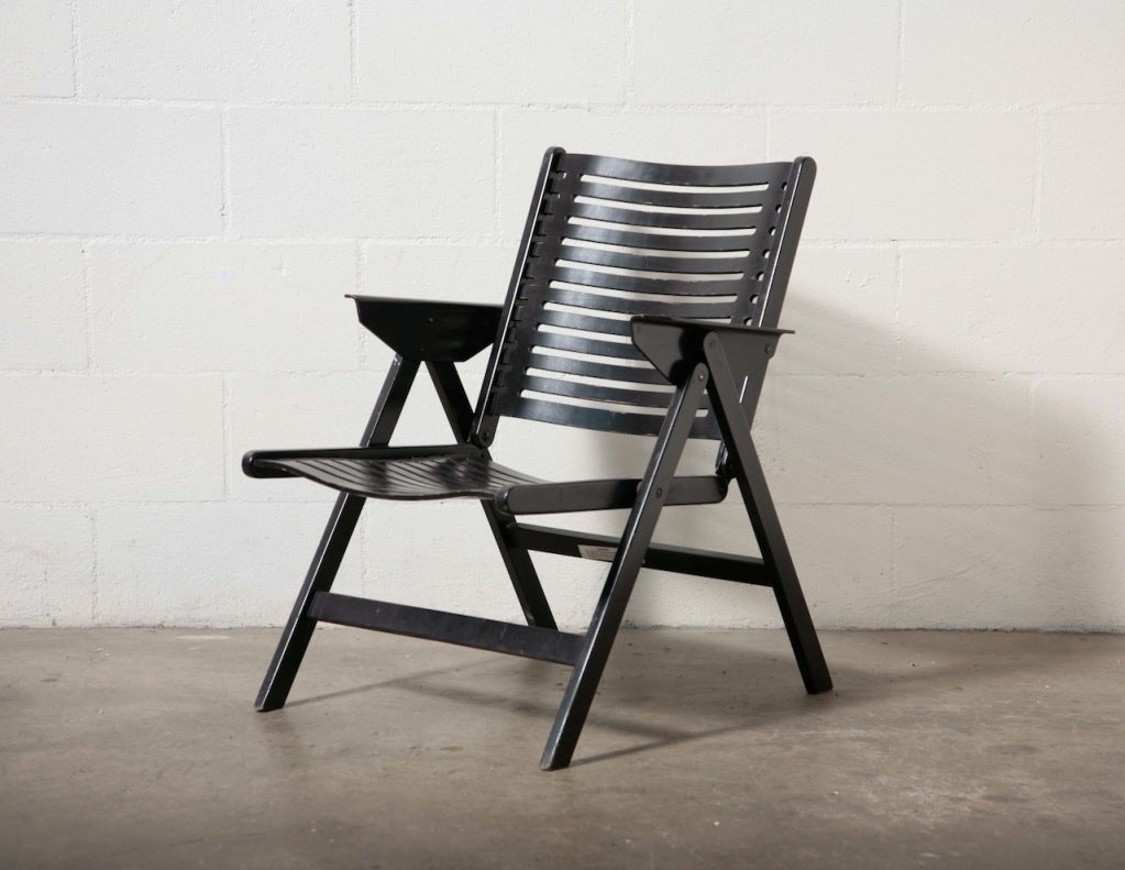 Black Birch Folding Chair attributed to Nico Kralj for Tjechie. Sold as Set.	1