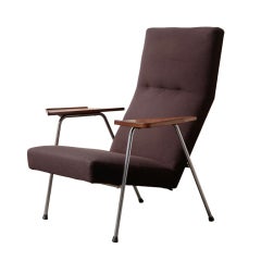 Dutch Lounge Chair with Wood Tray Arm Rests