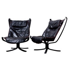Pair of Falcon Chairs by Sigurd Kesell for Vatne Mobler