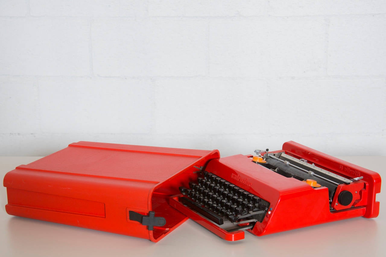 Ettore Sottsass and Perry A. King designed the Valentine typewriter for Olivetti as an “Anti-machine machine,” for use “anyplace but an office.
