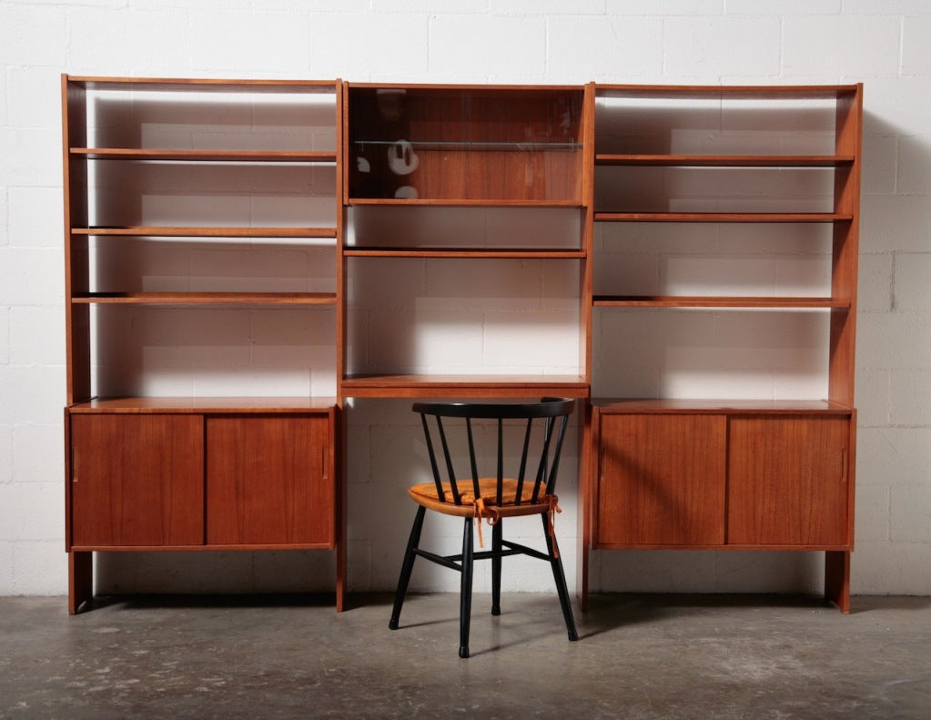 mid century wall unit