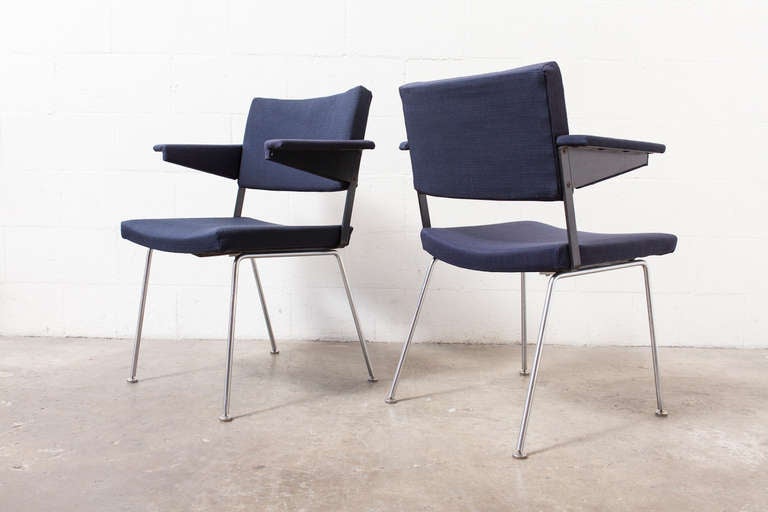 Mid-Century Modern Set of 4 Gispen No. 11 Armchairs by A.R. Cordemeyer