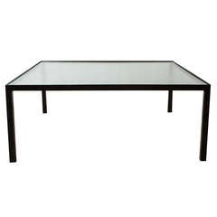 Artimeta Attributed Square Metal and Glass Coffee Table