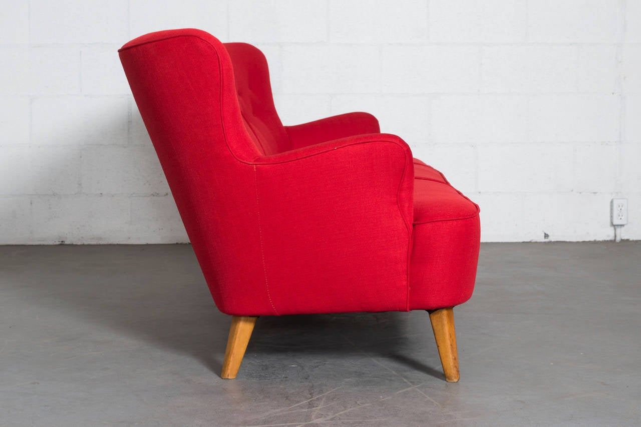 Mid-Century Modern Theo Ruth for Artifort Three Seater Sofa