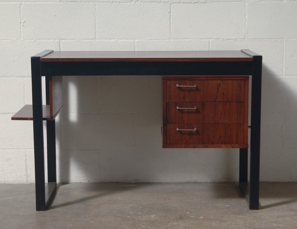 Dutch Modernist Writing Desk with Book Shelf