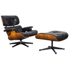 Eames Lounge Chair aus Palisanderholz von Herman Miller und Vitra