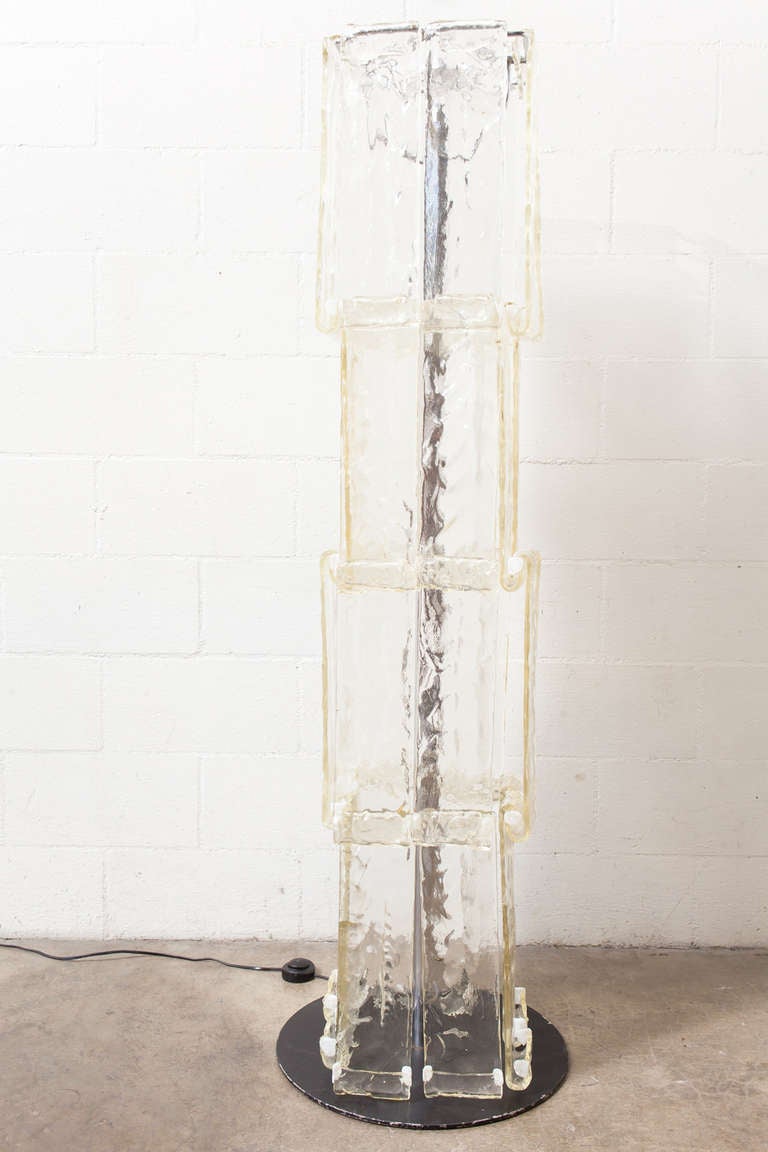 Toso Slumped Glass Floor Lamp