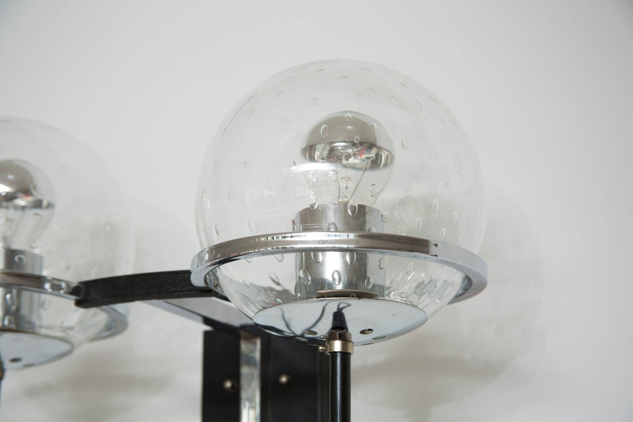 Dutch Pair of RAAK Double Globe Wall Lights