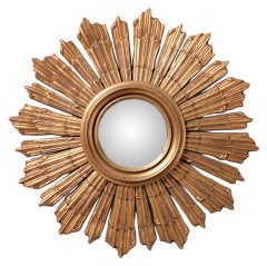Sunburst Gold Convex Mirror