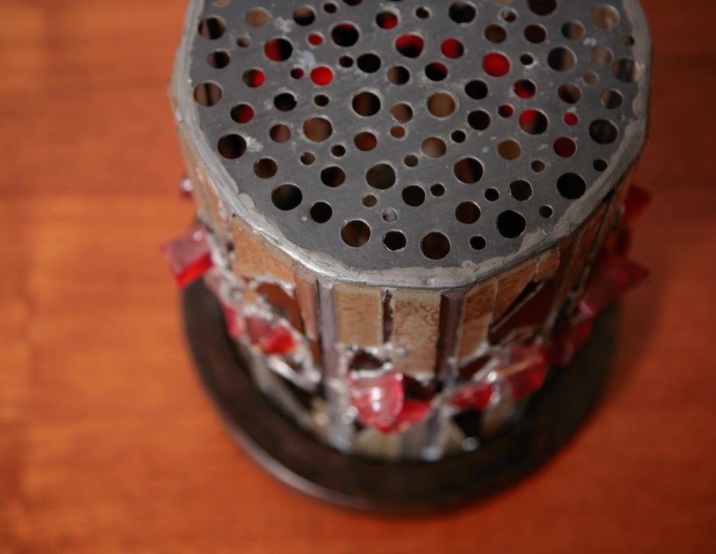 Dutch Raak Multi-Colored Glass Chunk Table Lamp