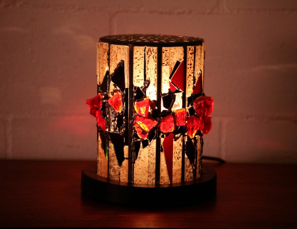 Raak Multi-Colored Glass Chunk Table Lamp In Good Condition In Los Angeles, CA