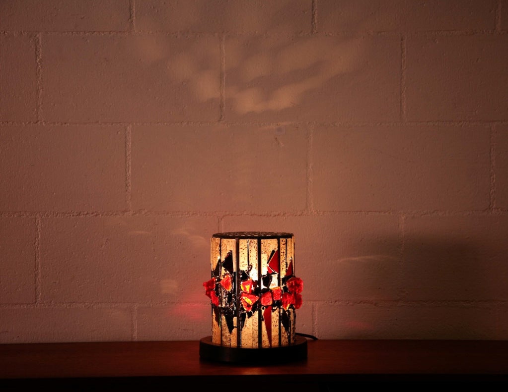 Mid-20th Century Raak Multi-Colored Glass Chunk Table Lamp