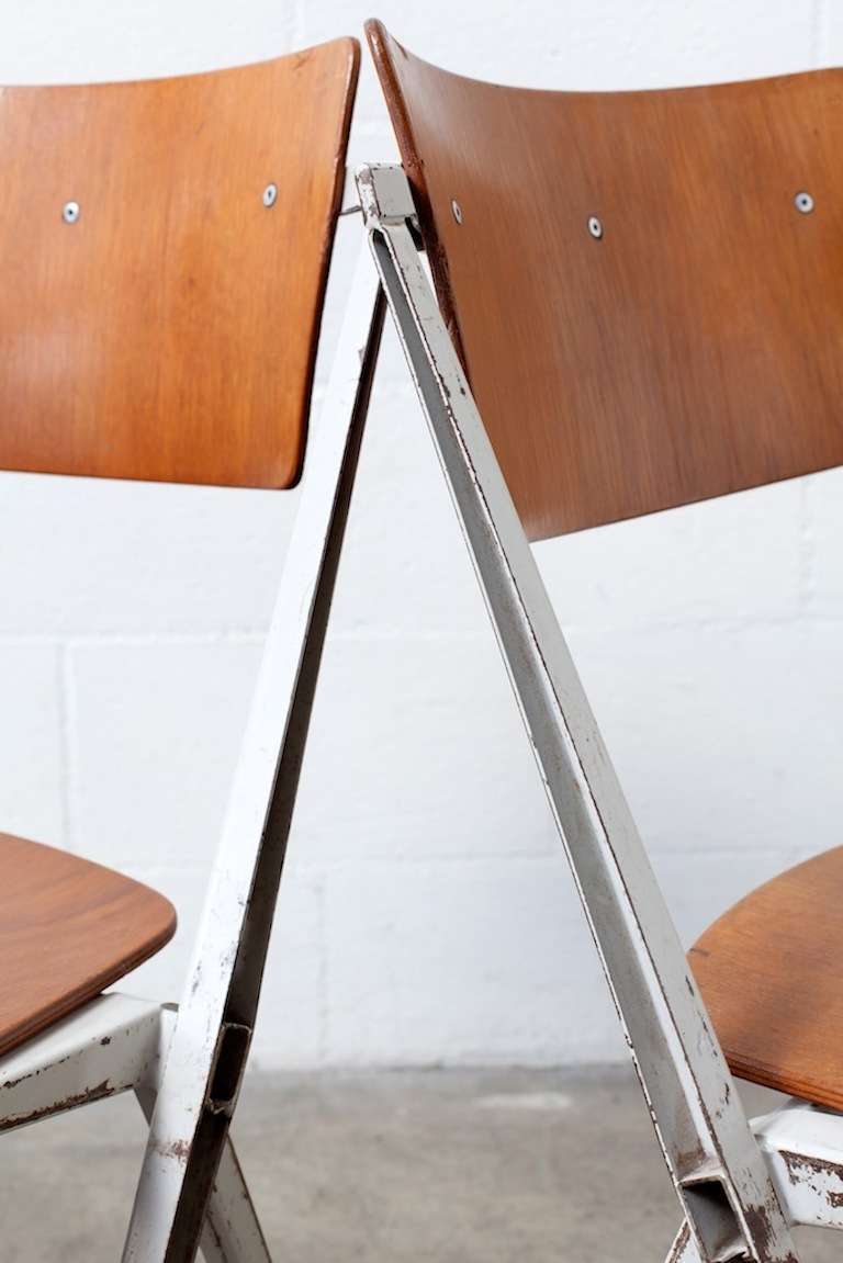 Set of 8 Wm. Rietveld Stacking Pyramid Chairs 3