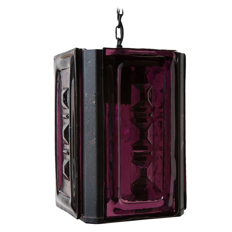 Eric Hogland Style Amethyst Pendant Lamp