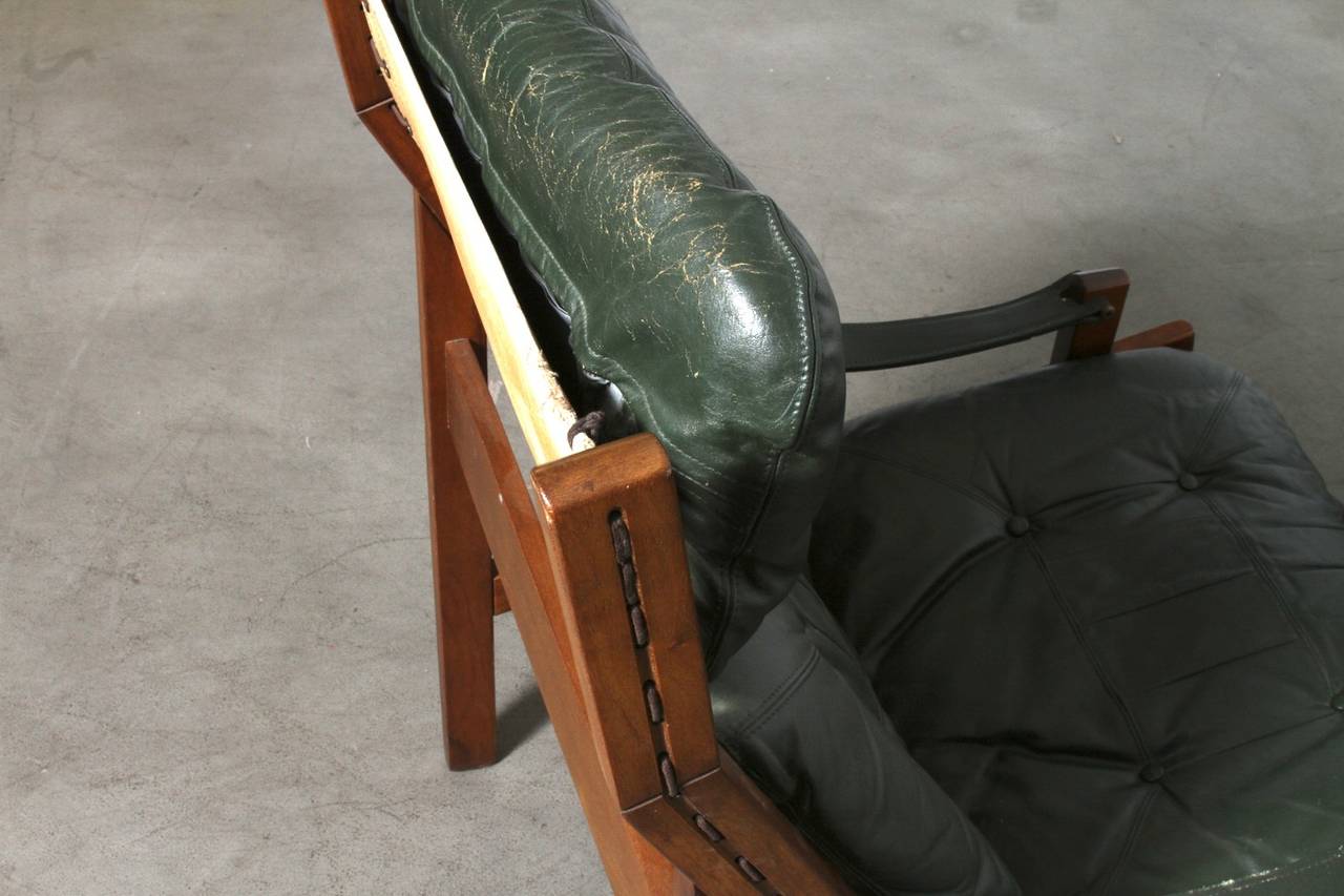 Norwegian Westnofa (Attributed) Lounge Chair and Ottoman