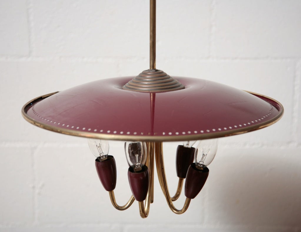 Mid-Century Modern Stilnovo Attributed Ceiling Lamp