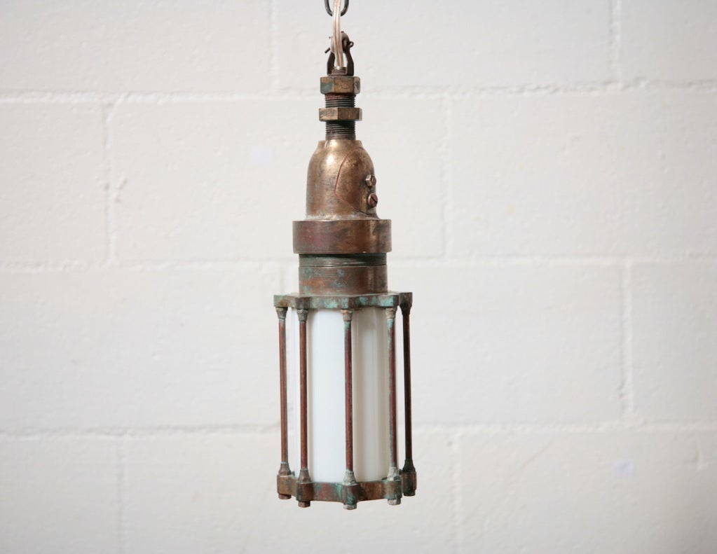 Dutch Brass and Copper Nautical Style Pendant Lamp