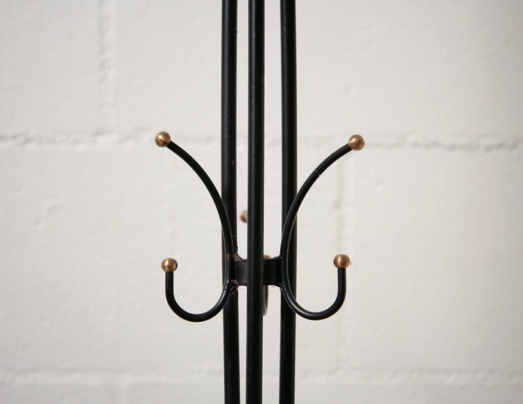 French Jean Royere Style Standing Coat Rack