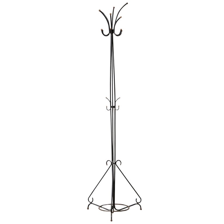 Jean Royere Style Standing Coat Rack at 1stdibs