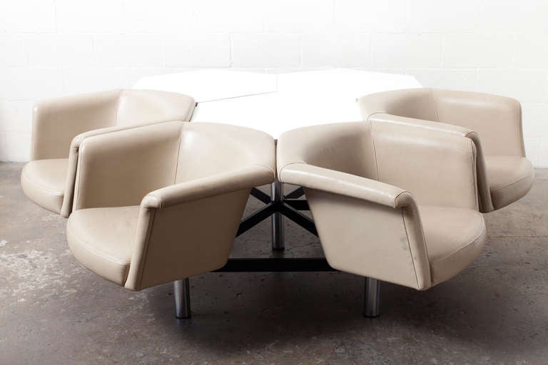 Steel Geoffrey Harcourt for Artifort Hexagon Seating System
