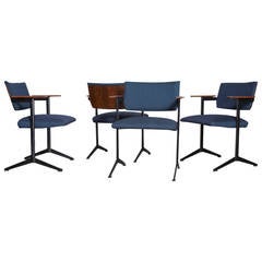 Set of Four Friso Kramer Style Chairs by Auping