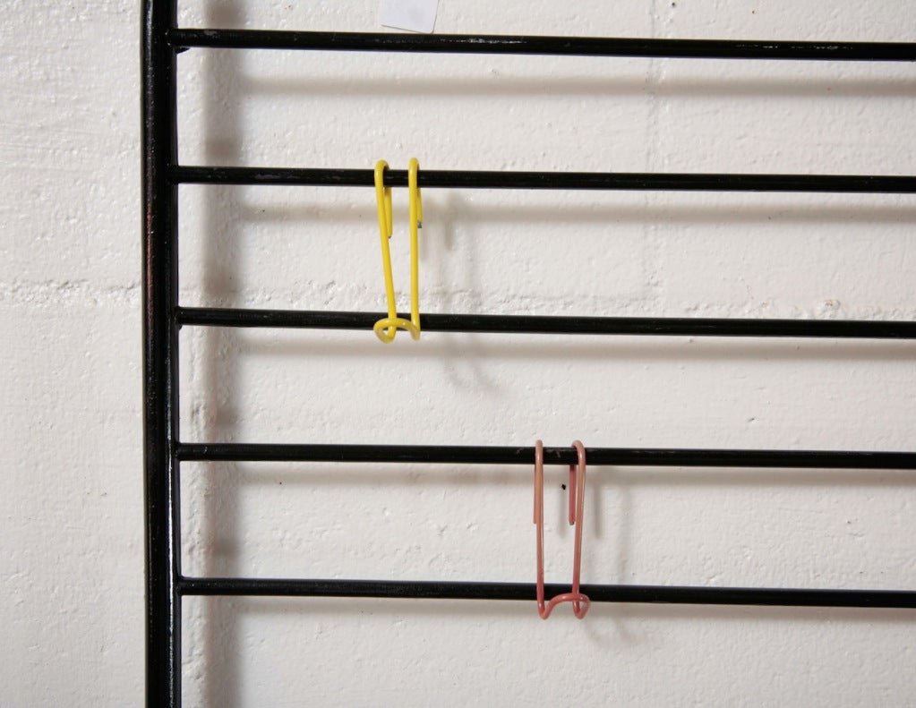 Mid-20th Century Coen de Vries Wall Mount Coat Rack with Wire Hooks