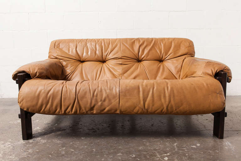 Mid-Century Modern Percifal Lafer Style Two-Seat Sofa by Gerard van den Berg