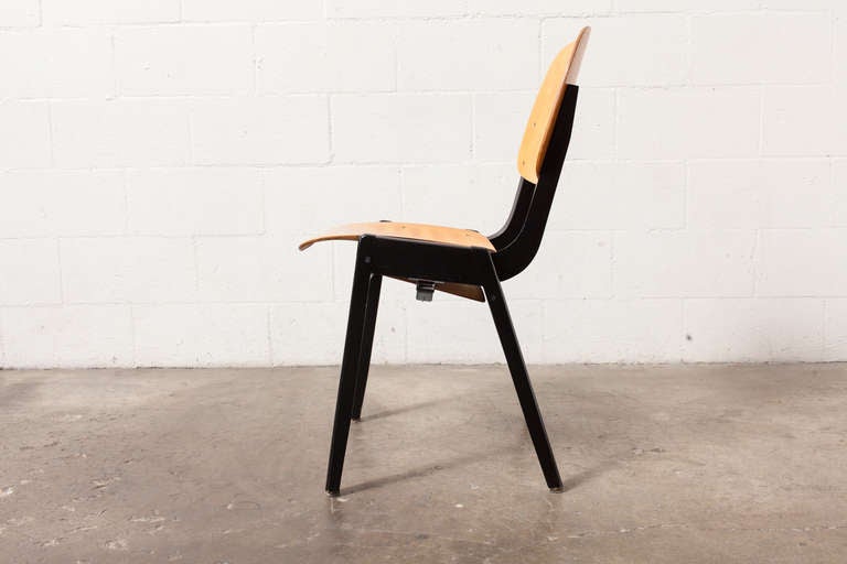 Mid-20th Century Set of Six Roland Rainer Style Stacking Chairs