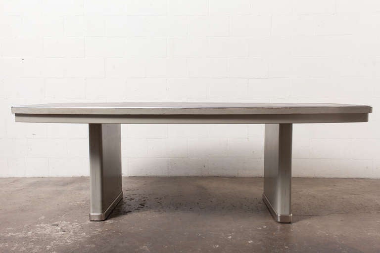 Mid-Century Modern Gispen Grand Conference Table with Linoleum Top