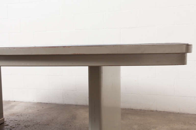 Gispen Grand Conference Table with Linoleum Top In Fair Condition In Los Angeles, CA