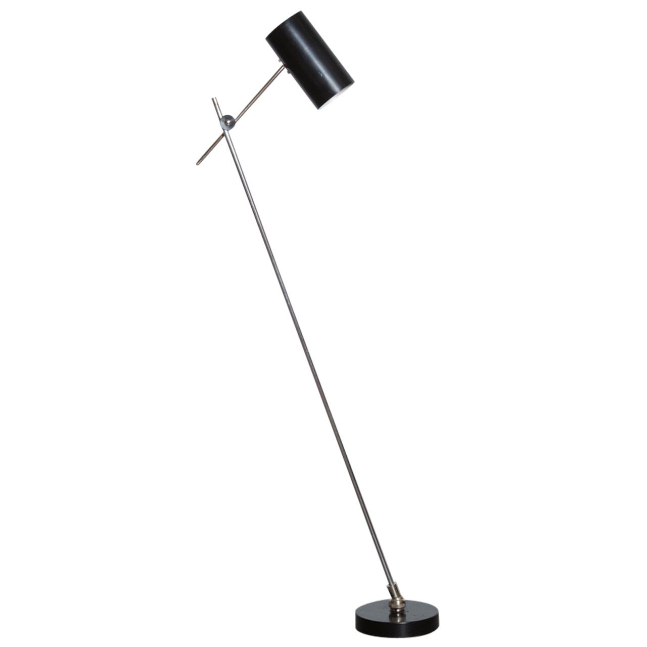 Hala Style Ball Jointed Black Industrial Floor Lamp