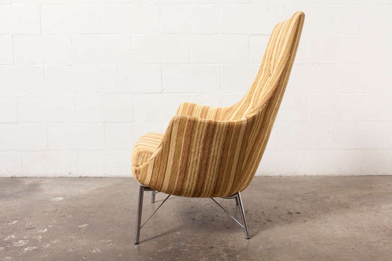 Dutch Pastoe Ekselius Easy Chair with Metal Base