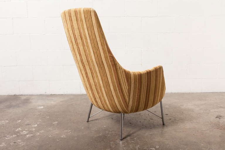 Mid-20th Century Pastoe Ekselius Easy Chair with Metal Base