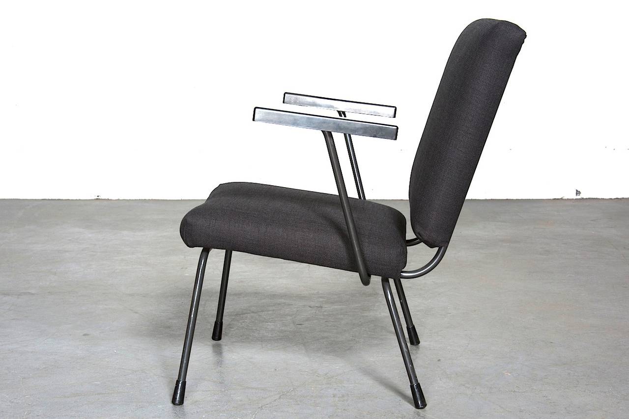 Mid-Century Modern Wim Rietveld 1401 Lounge Chair for Gispen in Black