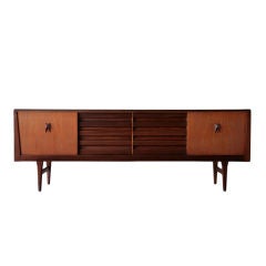Mid-Century Danish Credenza with Butterfly Handles