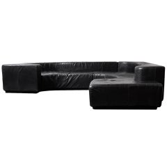 Mod Schwarz Leder "Lara Stillwood" Sofa