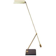 Vintage ABO Randers Brass Articulating Floor Lamp