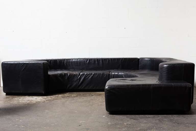 Mod Schwarz Leder "Lara Stillwood" Sofa