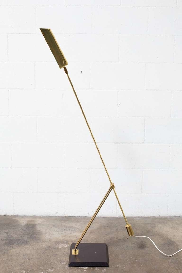 Mid-Century Modern ABO Randers Brass Articulating Floor Lamp