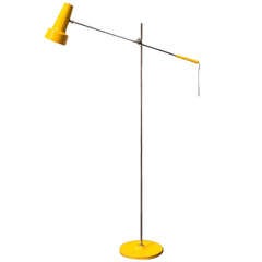 Vintage Dutch Design Floor Lamp in Sunshine Yellow