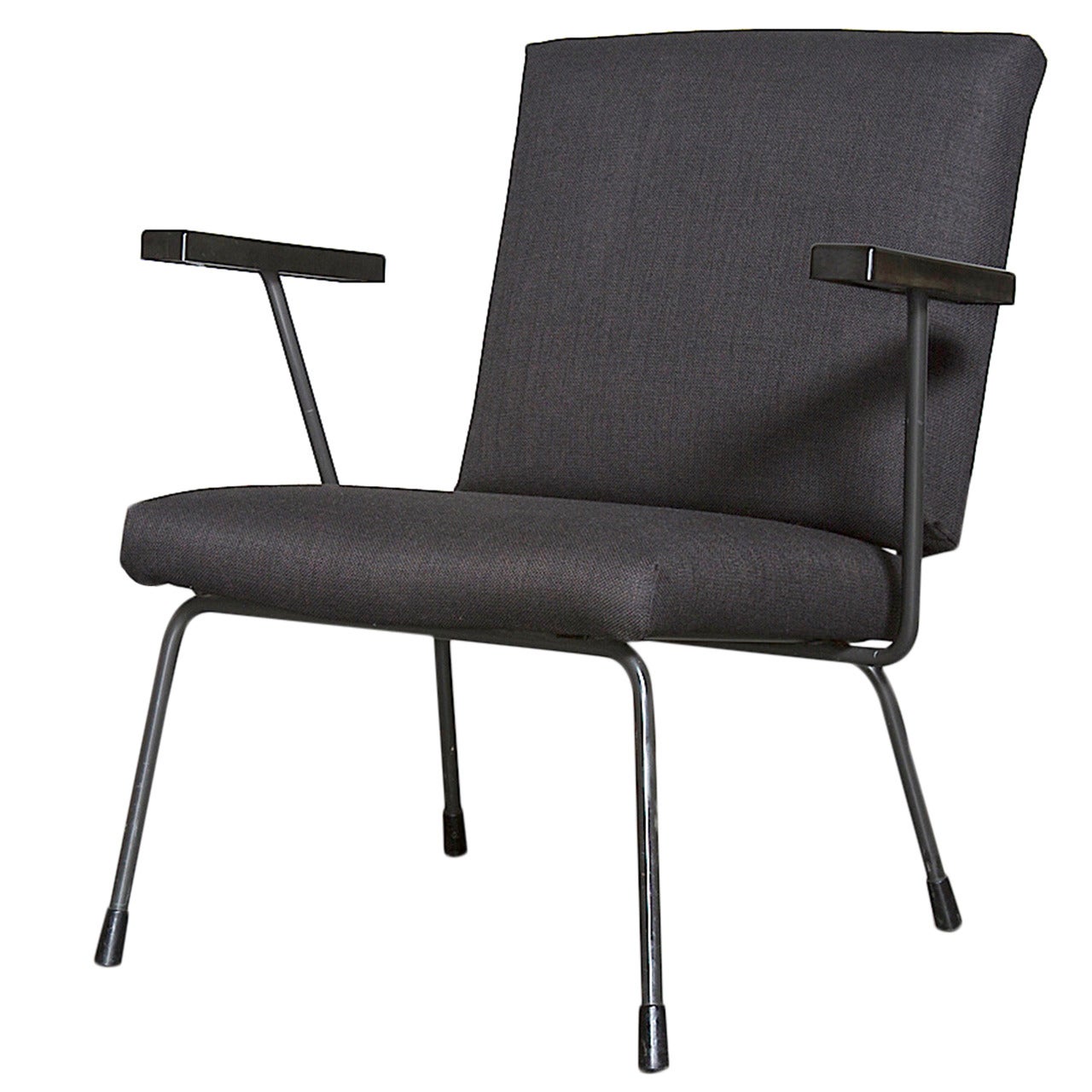 Wim Rietveld 1401 Lounge Chair for Gispen in Black