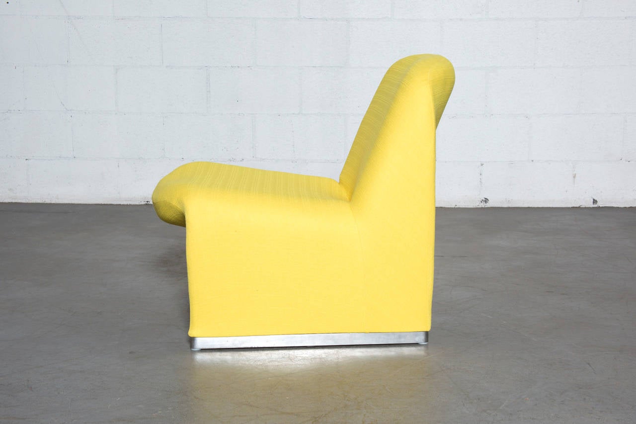 Mid-Century Modern Piretti Alky Lounge Chair by Castelli in Yellow